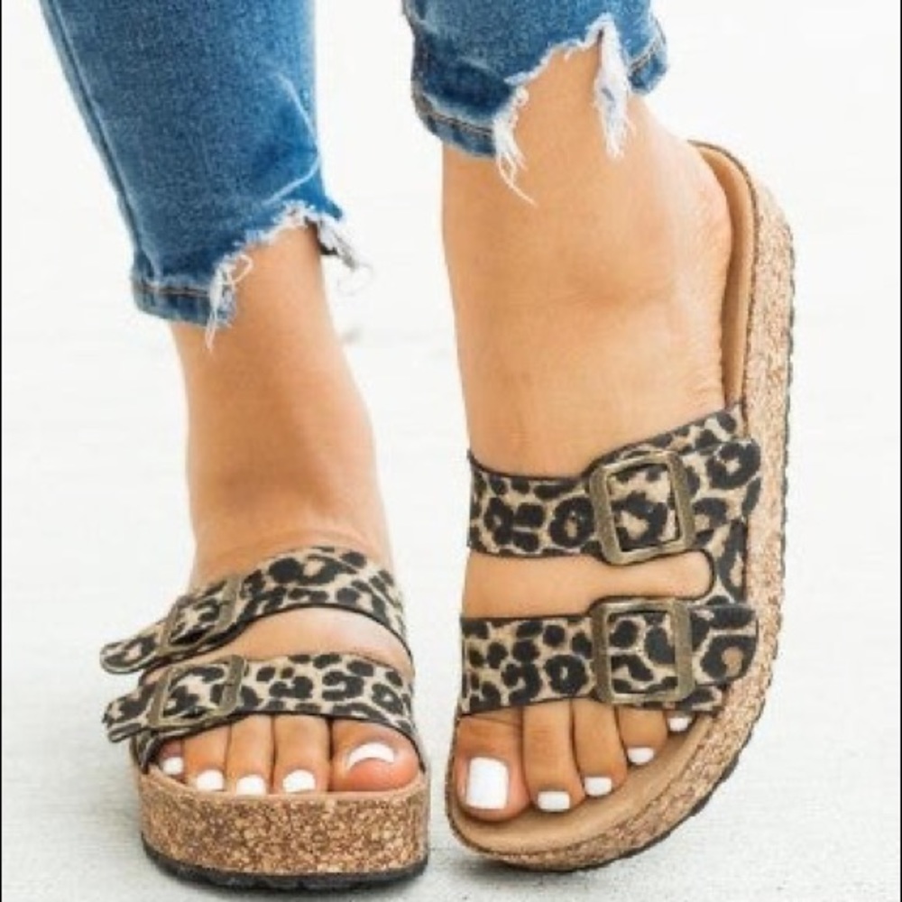 New animal print sandals